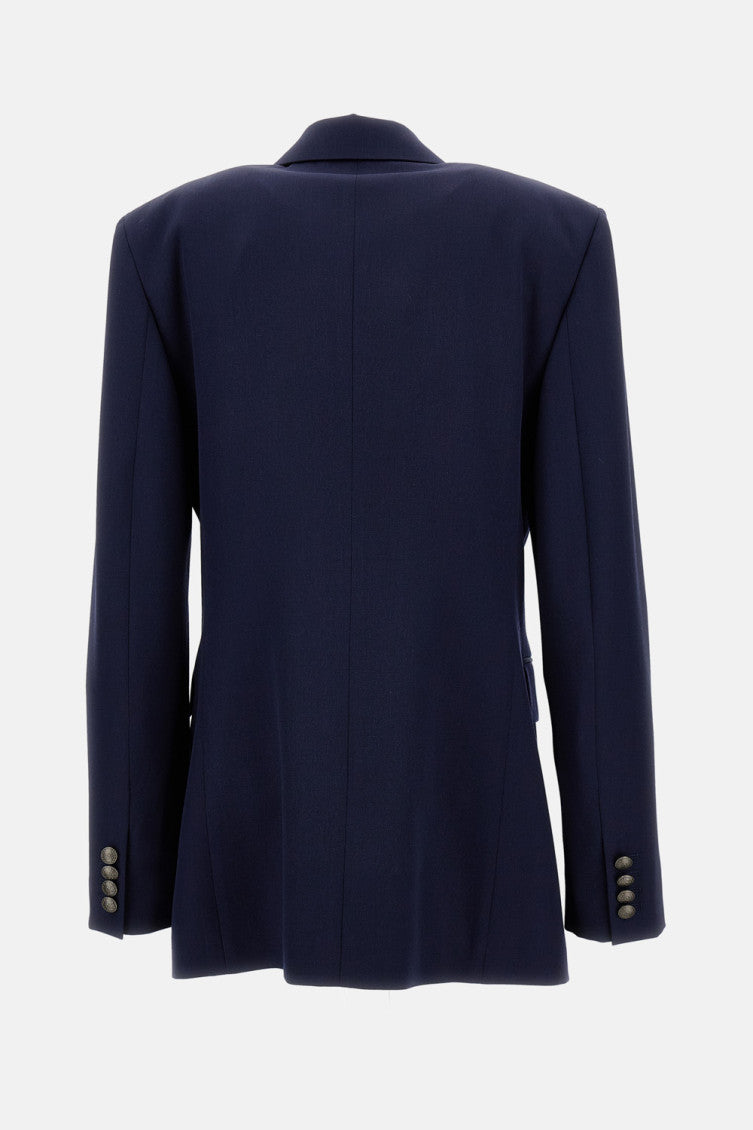 Blue Double-breasted Blazer 2