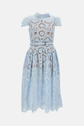 Blue Floral Lace Dress 1