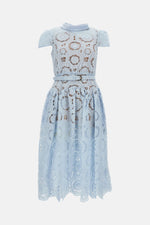 Blue Floral Lace Dress 1