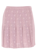 Pink Pleated Mini Skirt 1