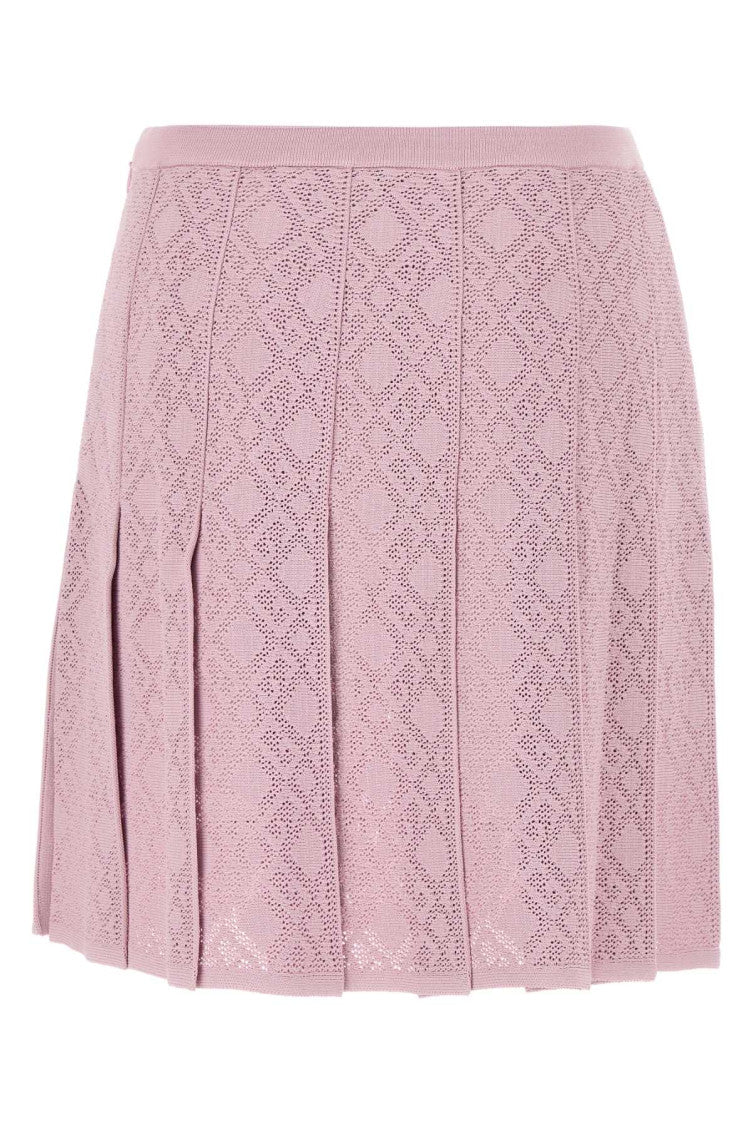 Pink Pleated Mini Skirt 2