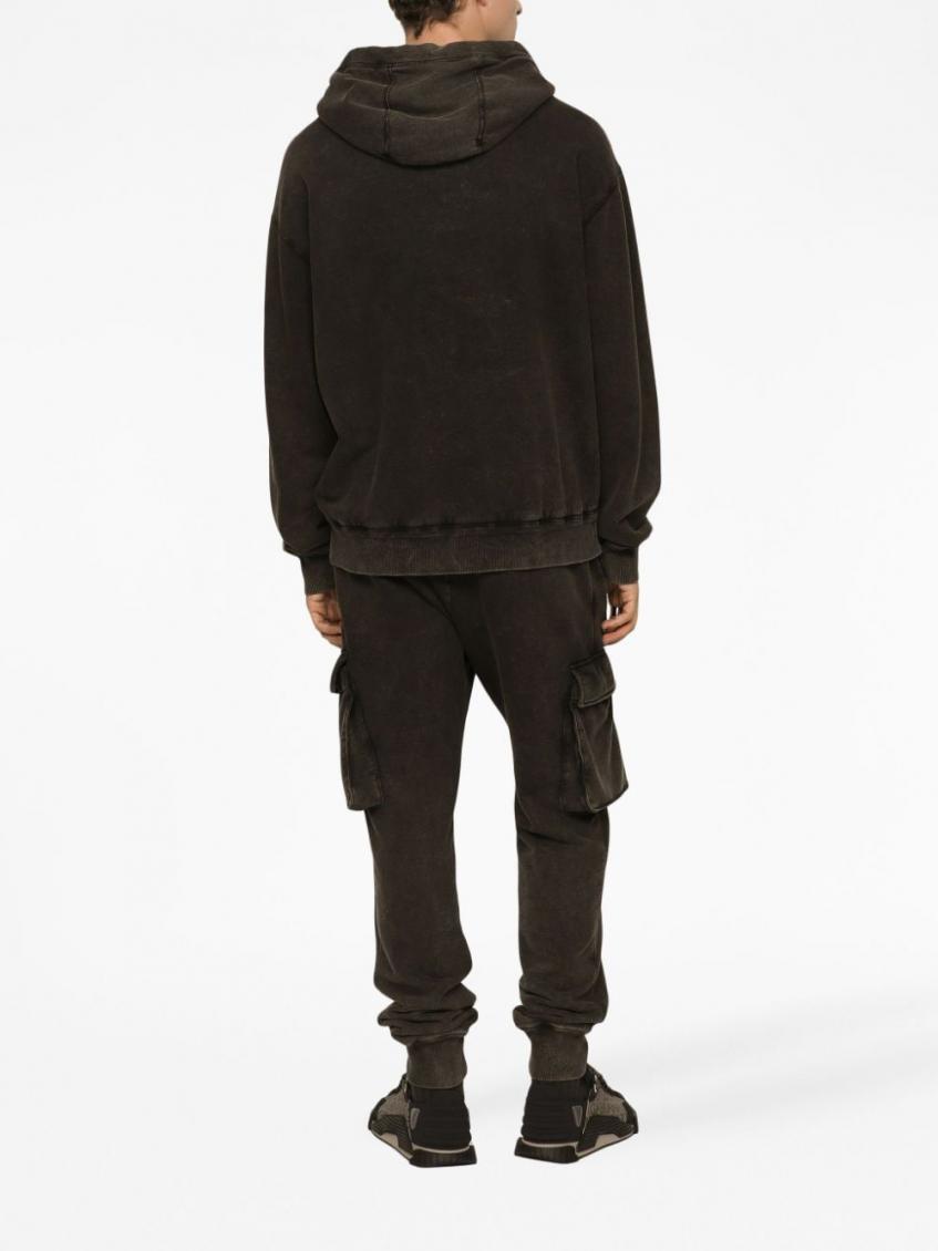 Black Tapered Cargo Trousers 4
