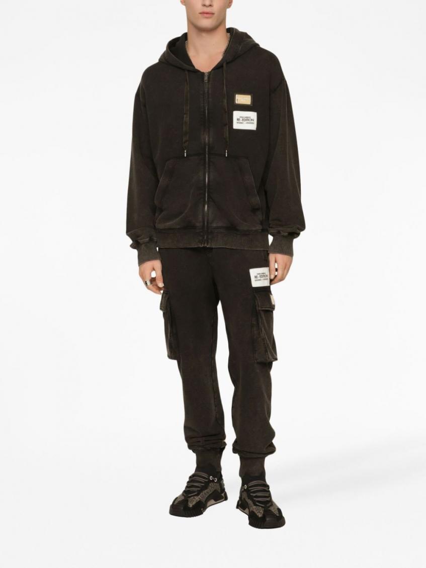 Black Tapered Cargo Trousers 5