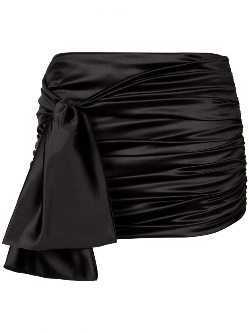 Black Knot-detail Mini Skirt 1