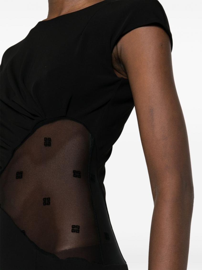 Black Lace Cut-out Midi Dress 3