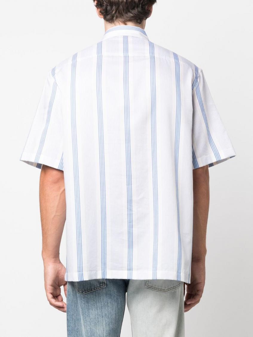 Blue Striped embroidered Shirt 3