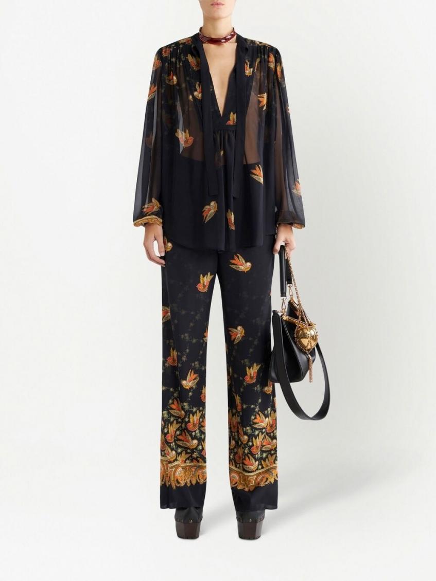 Black Printed Trousers 5
