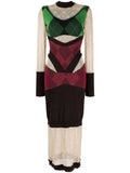Multi color Multi color knit midi dress 1