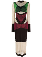 Multi color Multi color knit midi dress 1