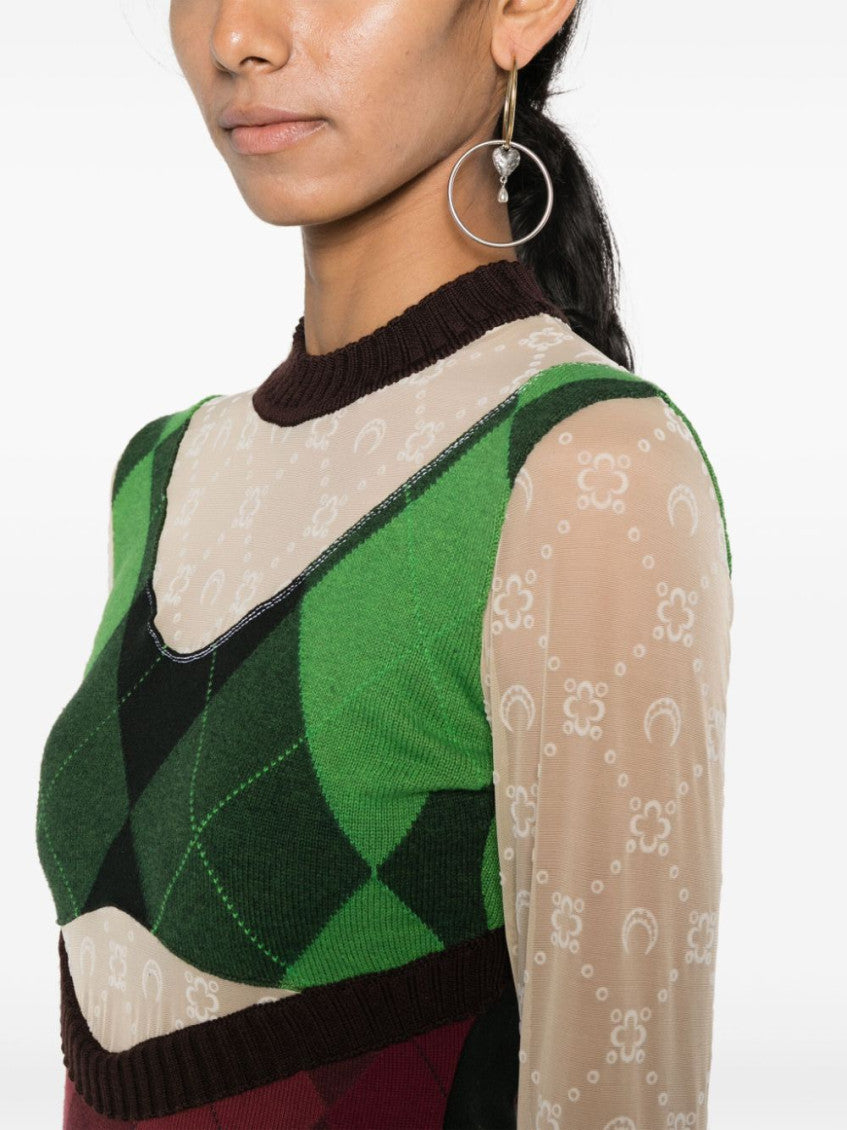 Multi color Multi color knit midi dress 2