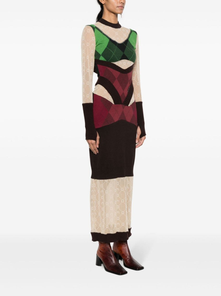 Multi color Multi color knit midi dress 5