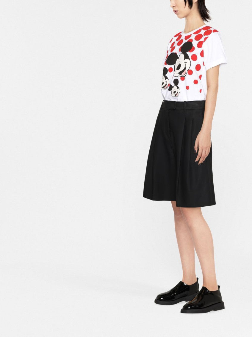 White Mickie Mouse Print T-Shirt 2