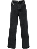 Black Black Mid-rise Straight Leg Jeans 1