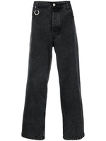 Black Black Mid-rise Straight Leg Jeans 1