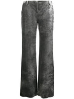 Grey Grey Low-rise Trousers 1