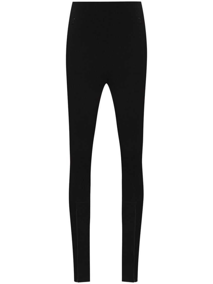 Black Front Zip Leggings 1