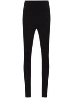 Black Front Zip Leggings 1