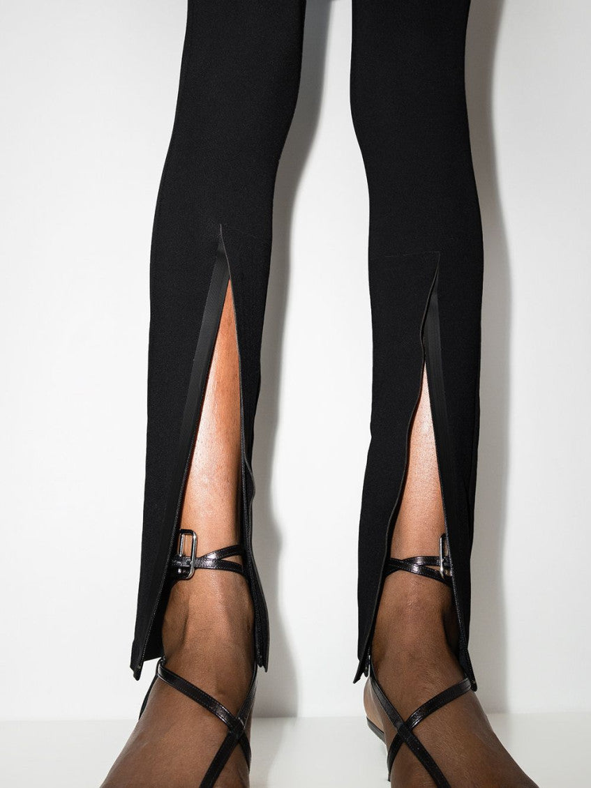 Black Front Zip Leggings 3