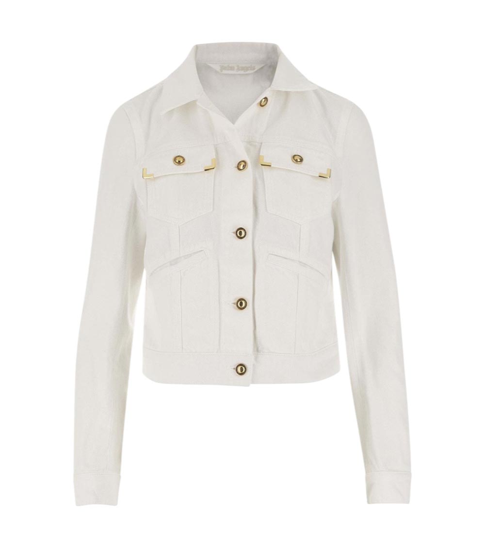White Cotton Denim Jacket 1