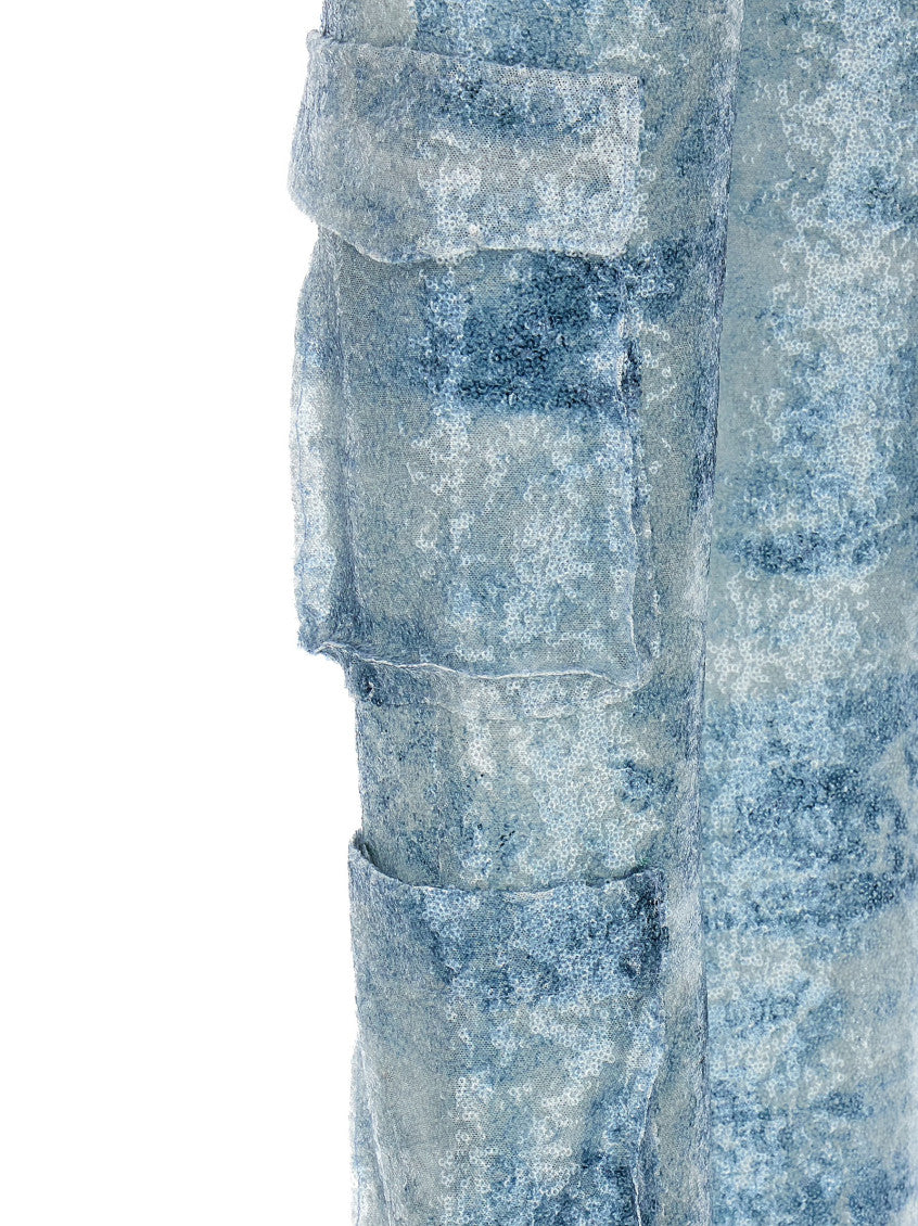 Light Blue Robi Cargo Pants 4