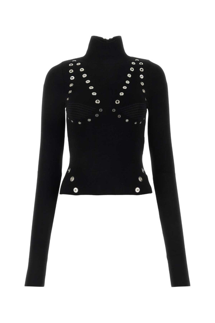 Black High Neck Sweater 1