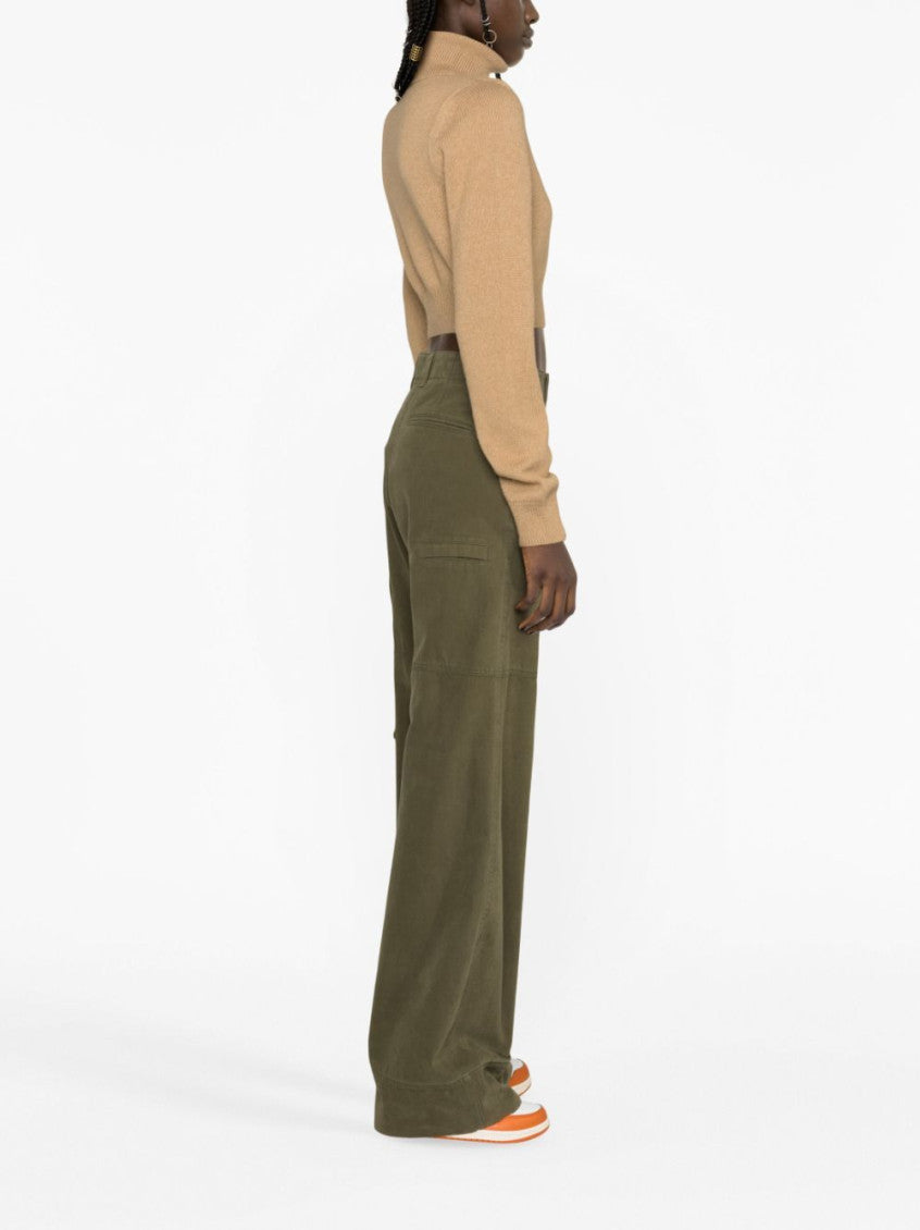 Brown Cropped High Neck Sweater 3