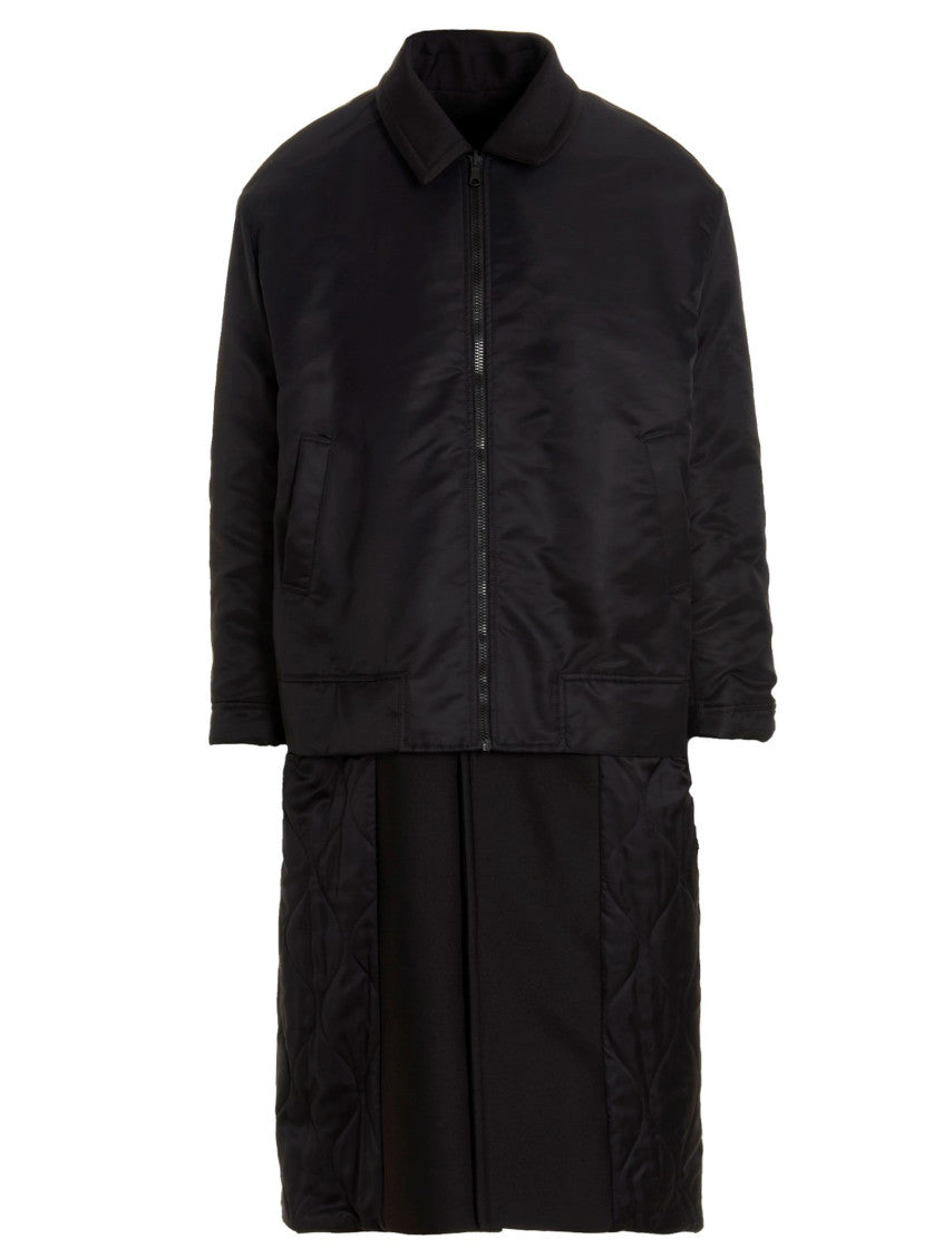 Black Reversible Long Coat 2