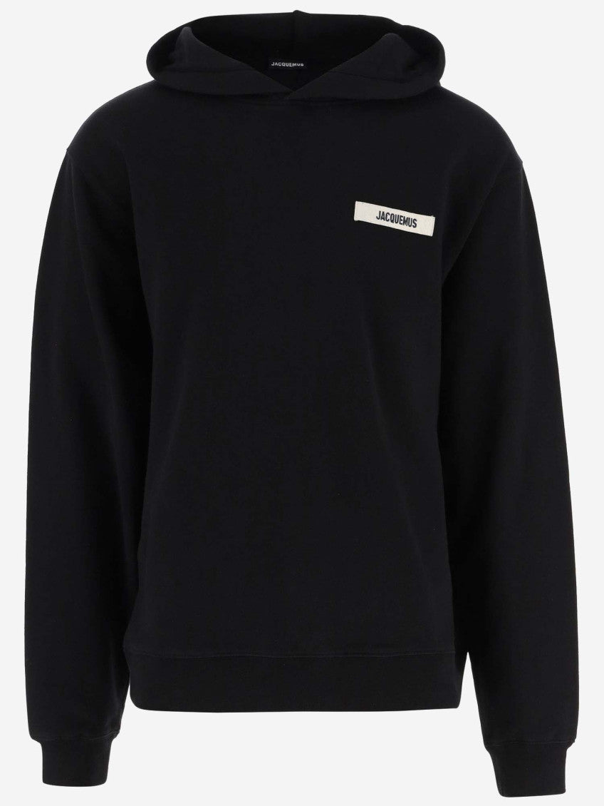 Black Logo Detail Hoodie 1