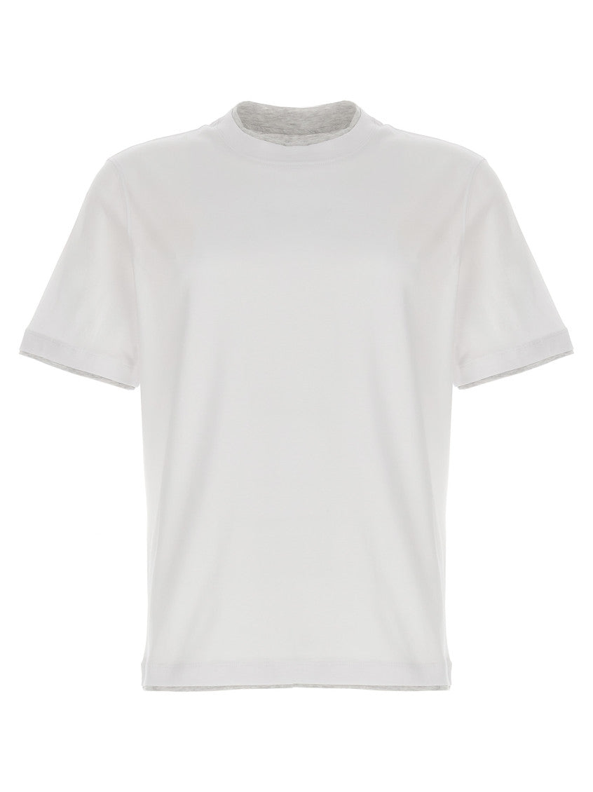 White Double layer t-shirt 1