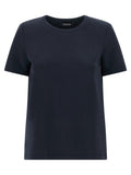 Blue Crew Neck Embroidered T-shirt 1
