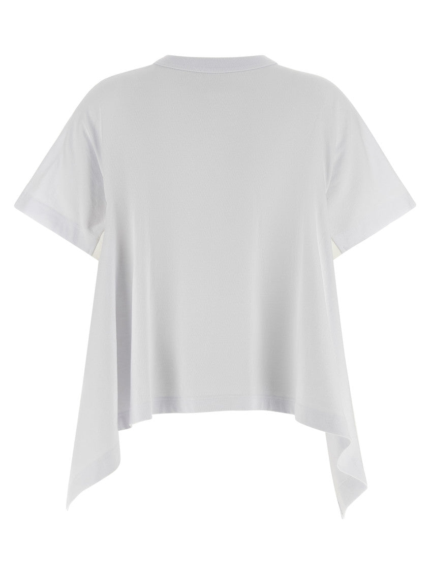 White Crew Neck Insert T-shirt 2