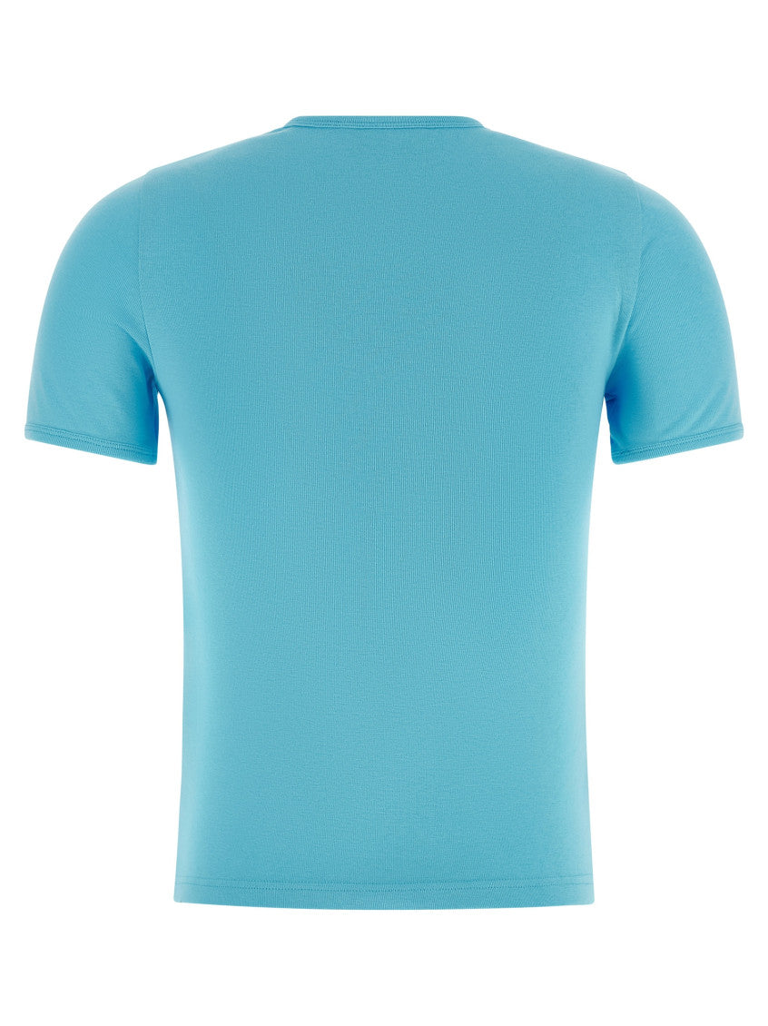 Light Blue Crew Neck Logo T-shirt 2