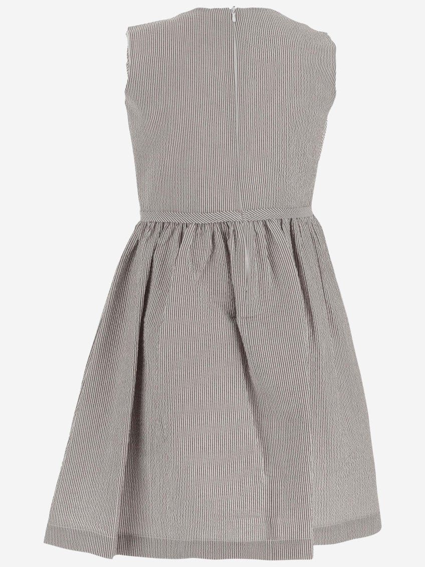 Girls Grey Stretch Cotton Dress 2