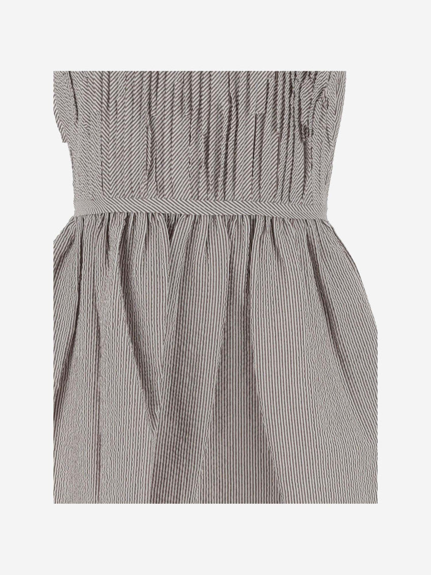 Girls Grey Stretch Cotton Dress 3