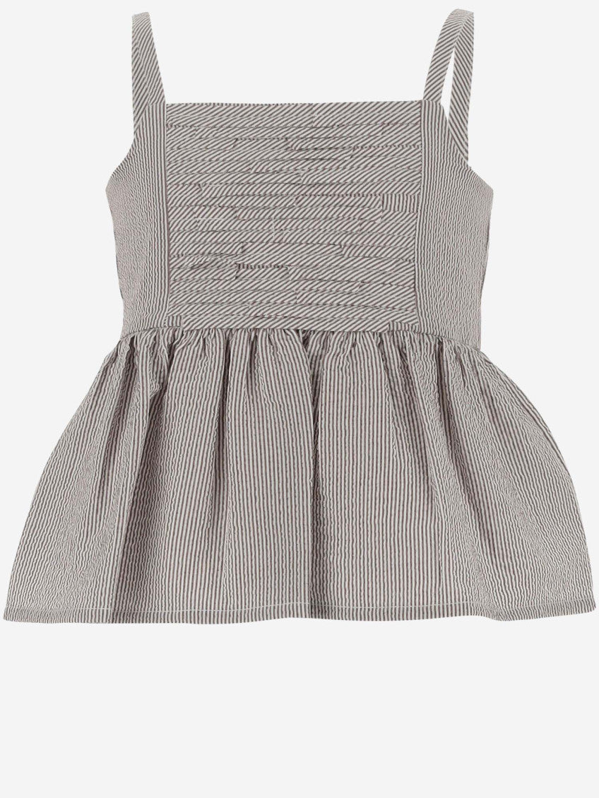 Girls Brown Stretch Cotton Tops 1