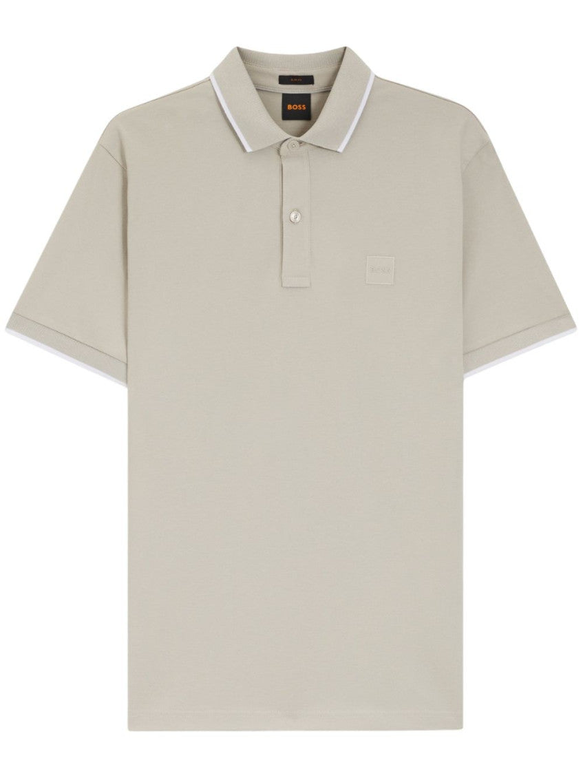 Beige Logo Patch Polo 2