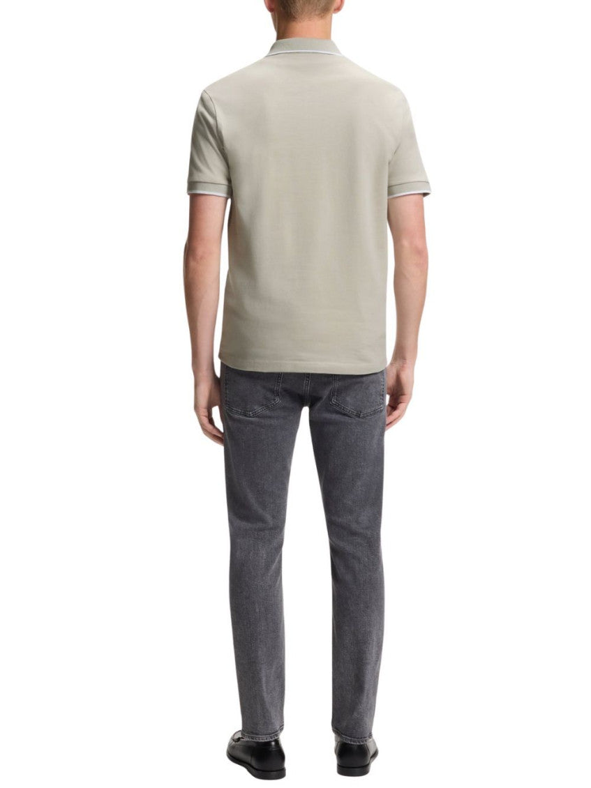 Beige Logo Patch Polo 5