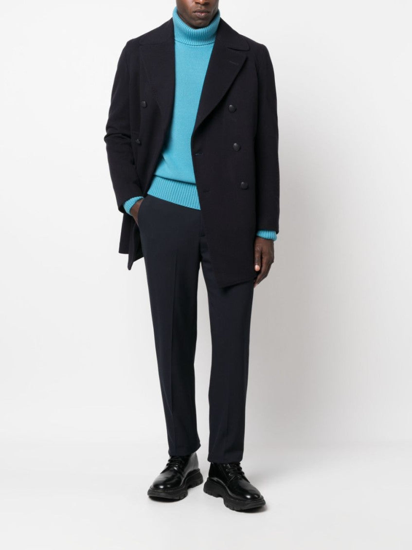 Navy Blue Double-breasted Blazer 2