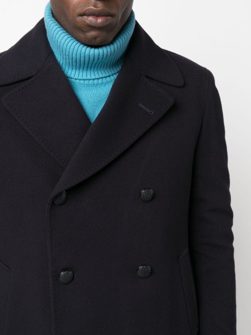 Navy Blue Double-breasted Blazer 4