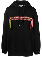 Black Oversized Logo-appliqu Hoodie 1
