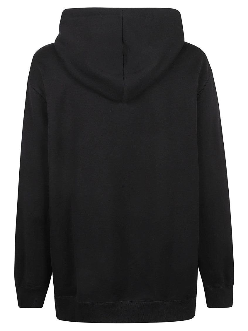 Black Oversized Logo-appliqu Hoodie 4