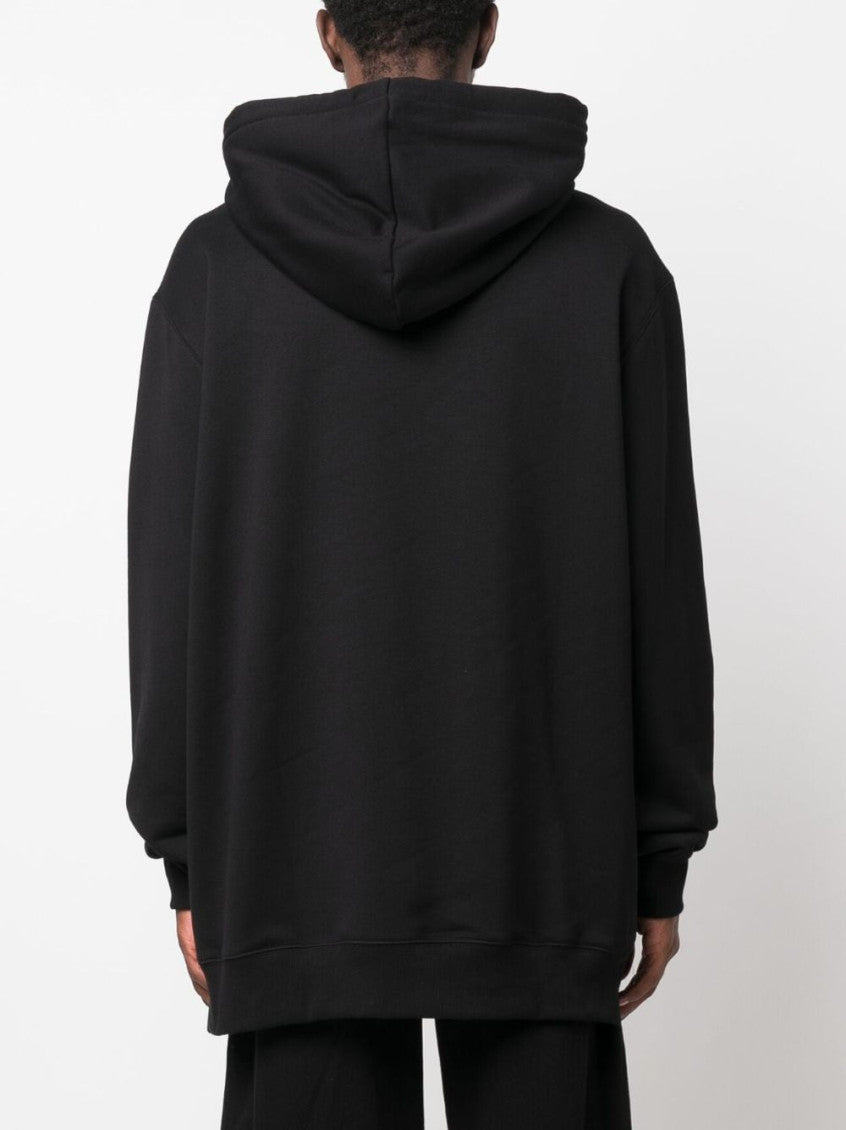 Black Oversized Logo-appliqu Hoodie 6