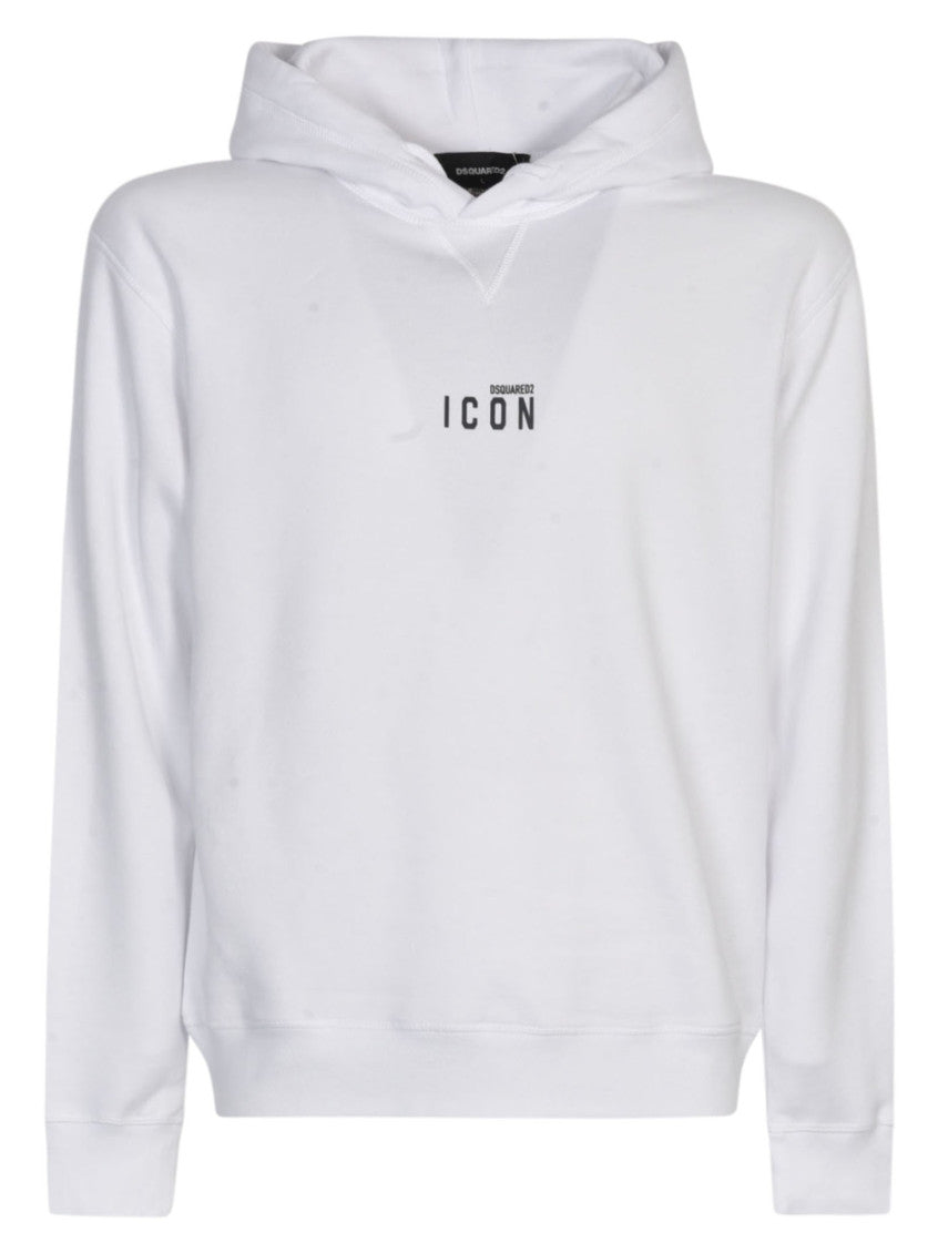 White Icon-print Hoodie 1