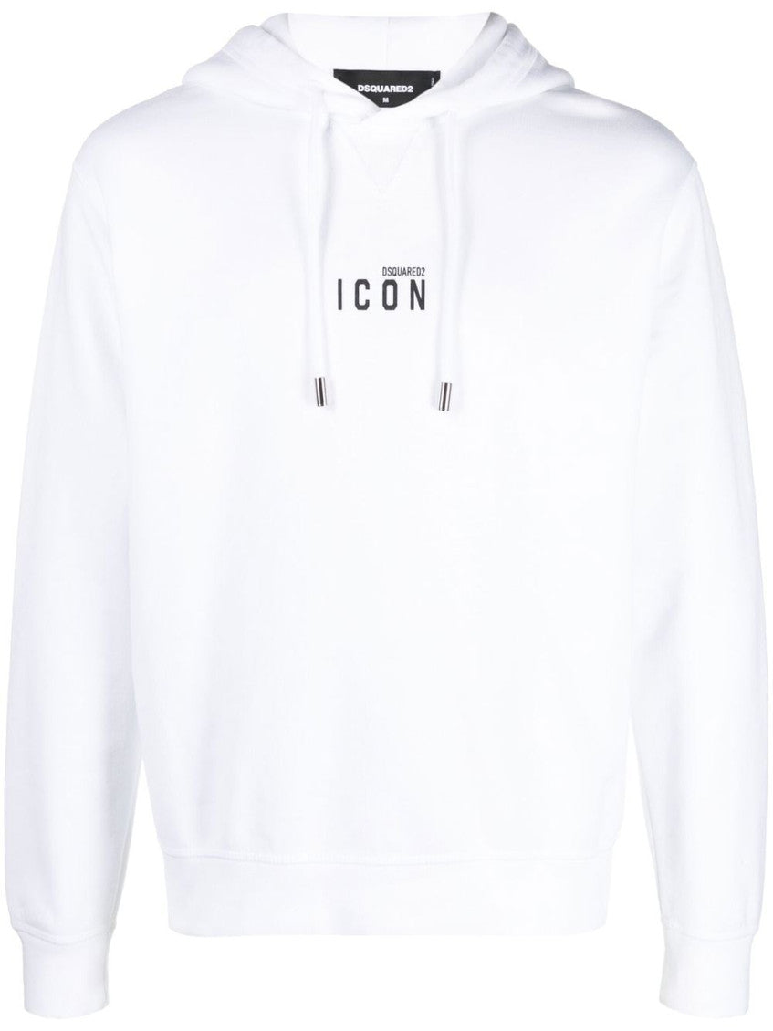 White Icon-print Hoodie 2