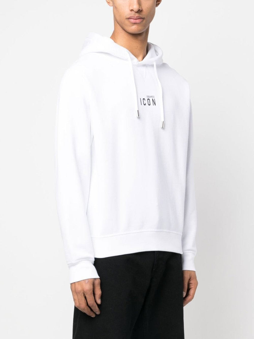 White Icon-print Hoodie 5
