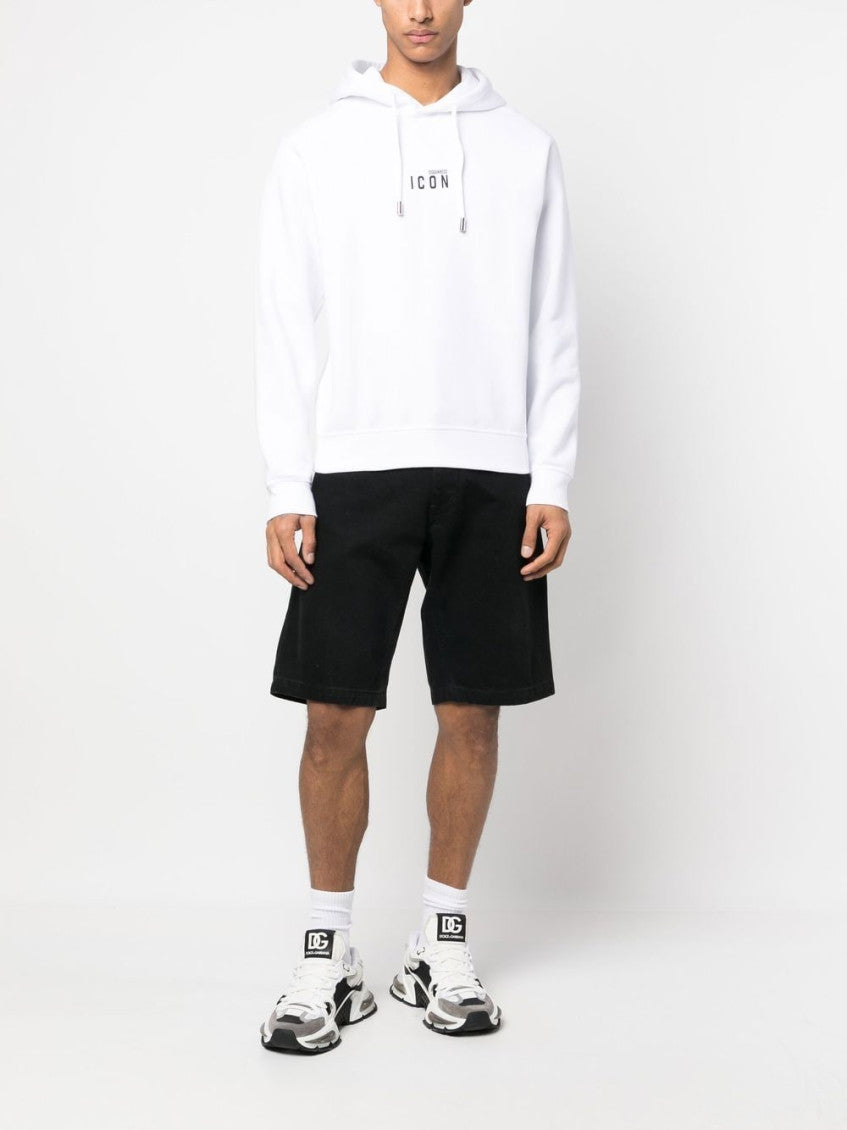 White Icon-print Hoodie 6
