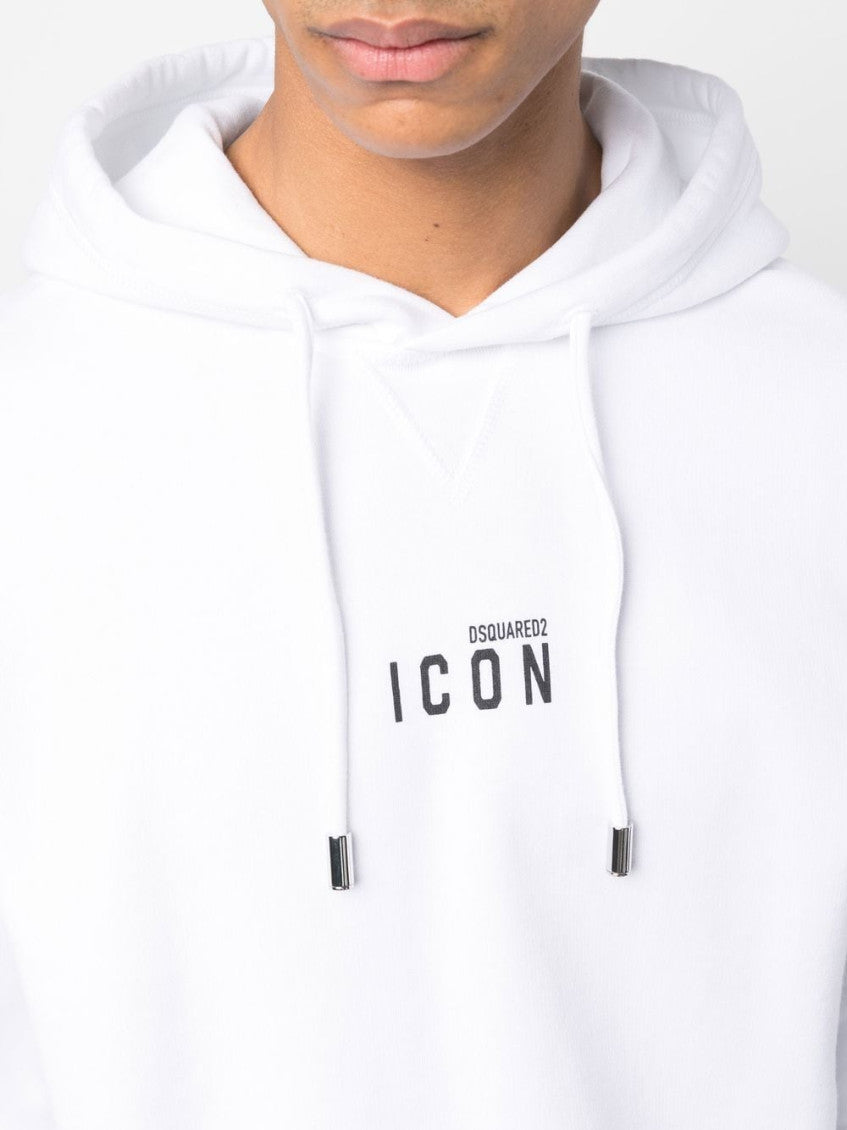 White Icon-print Hoodie 7