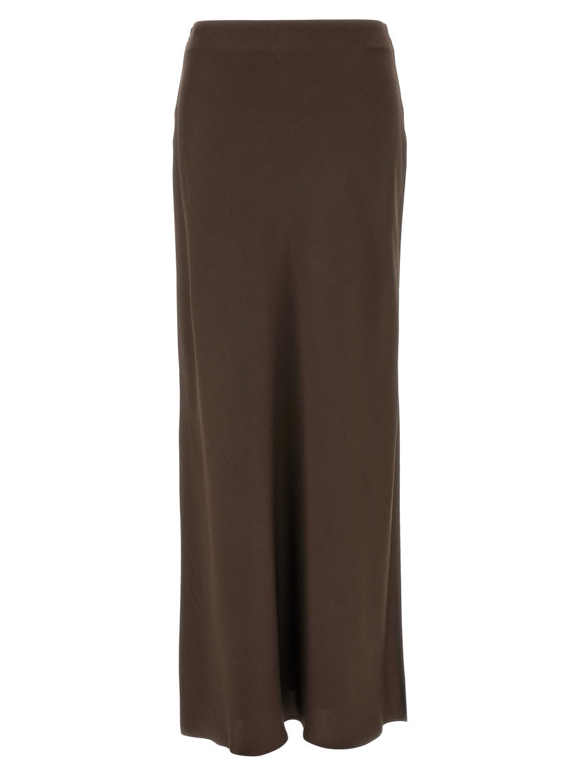 Brown Slit Skirt 1