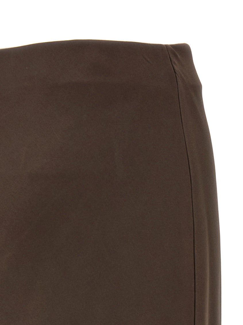 Brown Slit Skirt 4