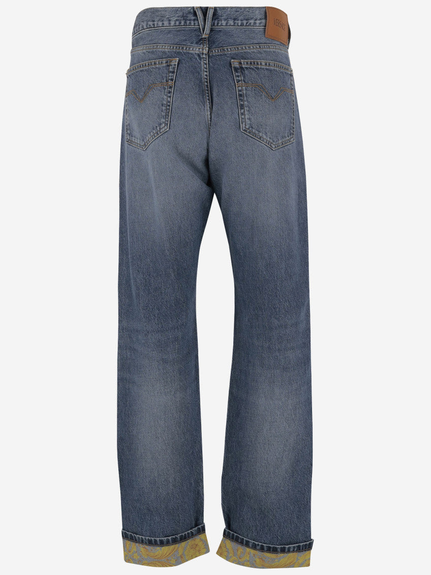 Blue Barocco Detail Jeans 2
